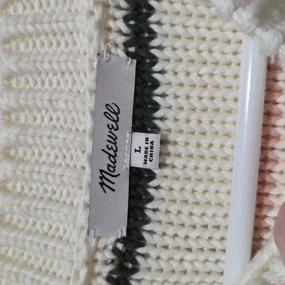 Madewell Pink/Blue Striped Sweater - Picture 2 of 4